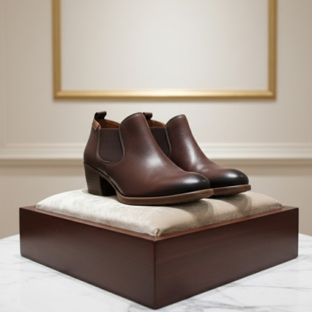 NEW! PIKOLINOS Brown Leather Boots sz 8 (38) NWT